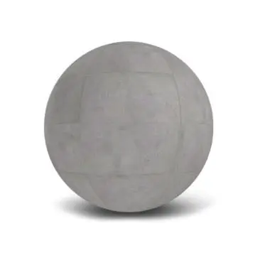 An image of two spheres. The left sphere is light gray color, and the sphere on the right is a dark gray color.