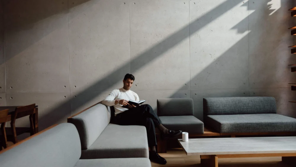 Newly renovated house with concrete cladding.
