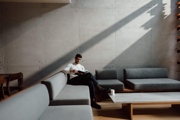 Newly renovated house with concrete cladding.