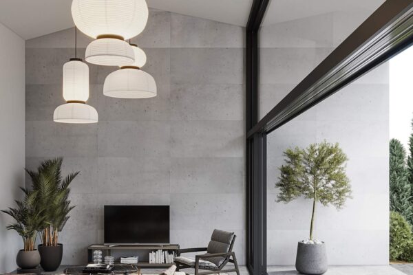 Interior to Exterior design with concrete cladding